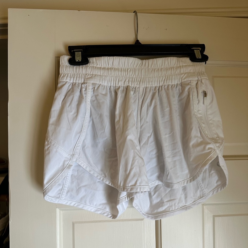 Hotty hot low rise lined short “4 in white